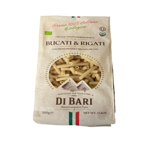 Di Bari Organic Italian Durum Wheat Bucati & Rigati (500G)