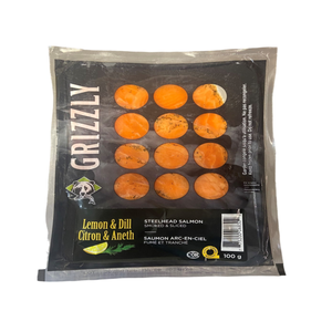 Grizzly Smoked & Sliced Lemon & Dill Salmon (100G)