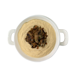 Houmous aux champignons et oignons frits (1/2 lb)