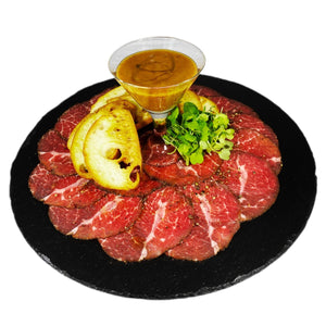 Plateau de carpaccio de bœuf (environ 2 à 4 portions)